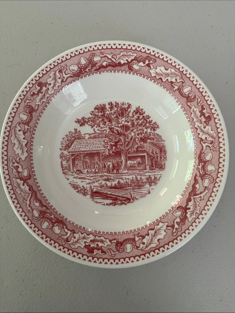 Set of three 1965 Royal Ironstone Memory Lane pattern by Royal China made in USA